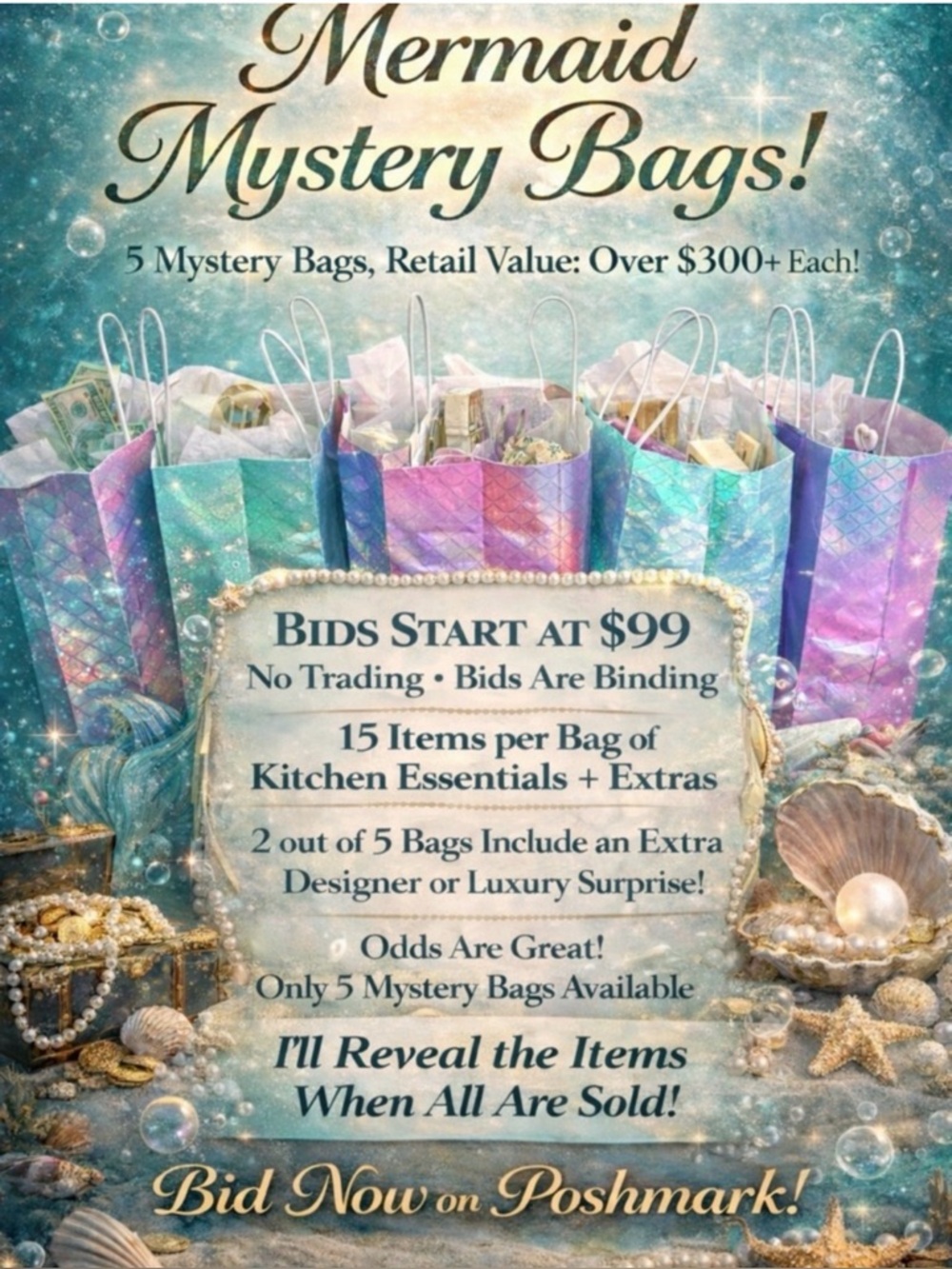 Mermaid 🧜‍♀️  Goodie Bags NWT